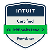 QuickBooks Level 2 ProAdvisor certification badge