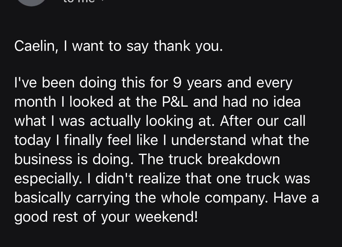 HVAC owner message after 9 years finally understanding the P&L and truck breakdown